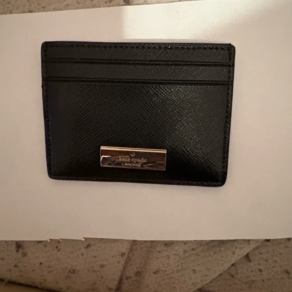 Kate Spade Black Leather Card Case